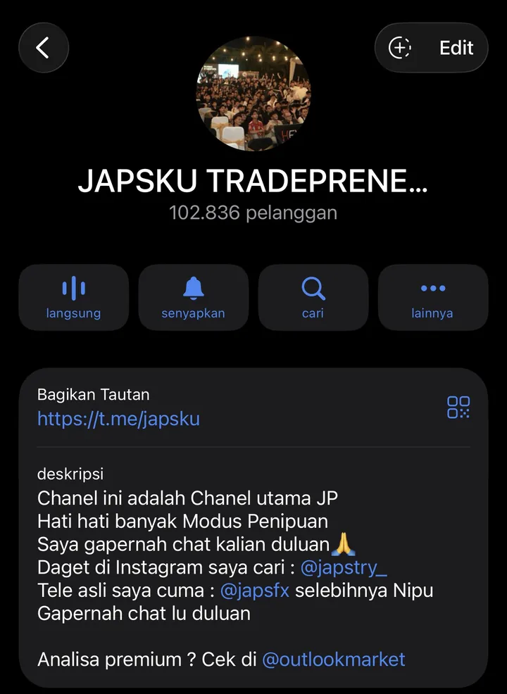 Telegram Japsku Tradepreneur